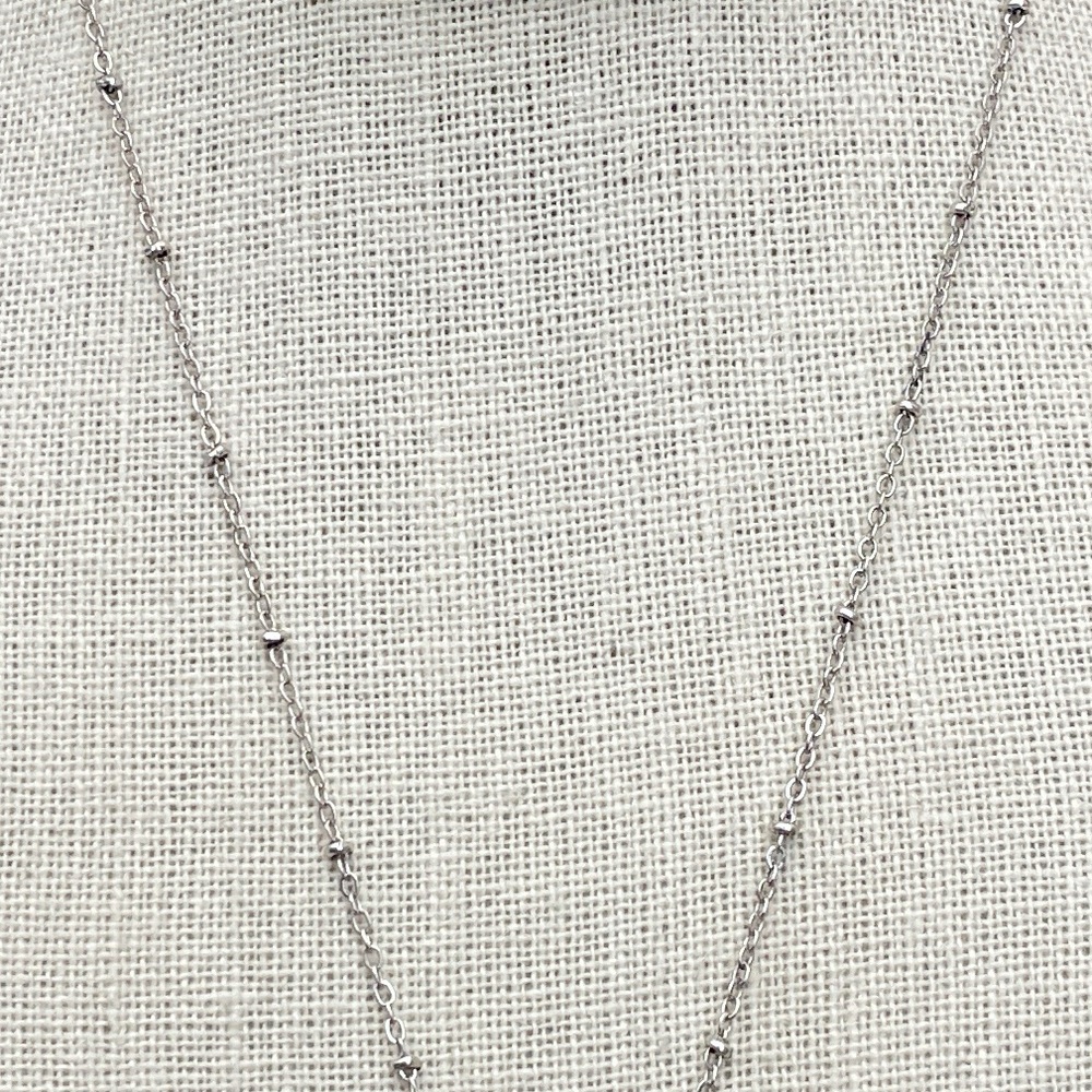 Turquoise Asymmetric Triangle Pendant Necklace - Picture 3 of 3